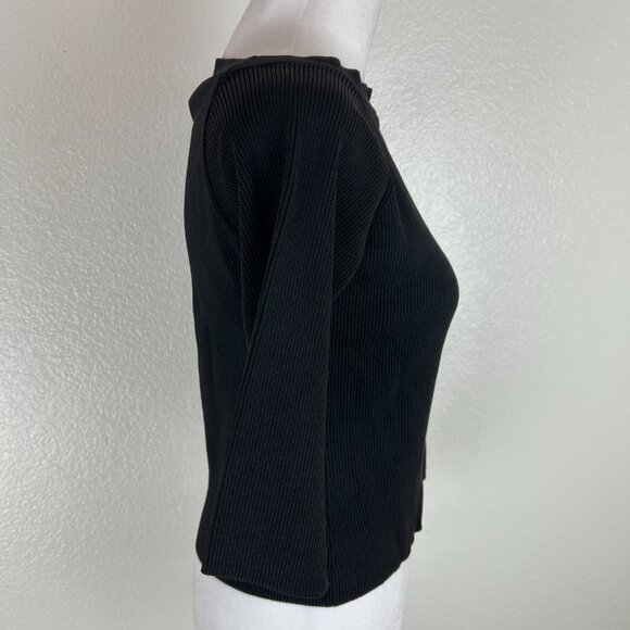Oliver Perry Women's Knitwear Silk Blend Long Sleeve Shirt Black Size Medium p - Picture 3 of 10